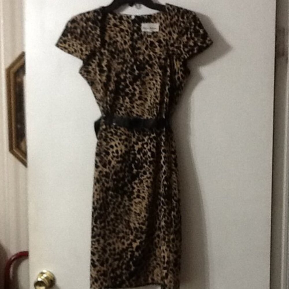 Olivia Mathews Animal Print Mini dress, 4P, WDress1